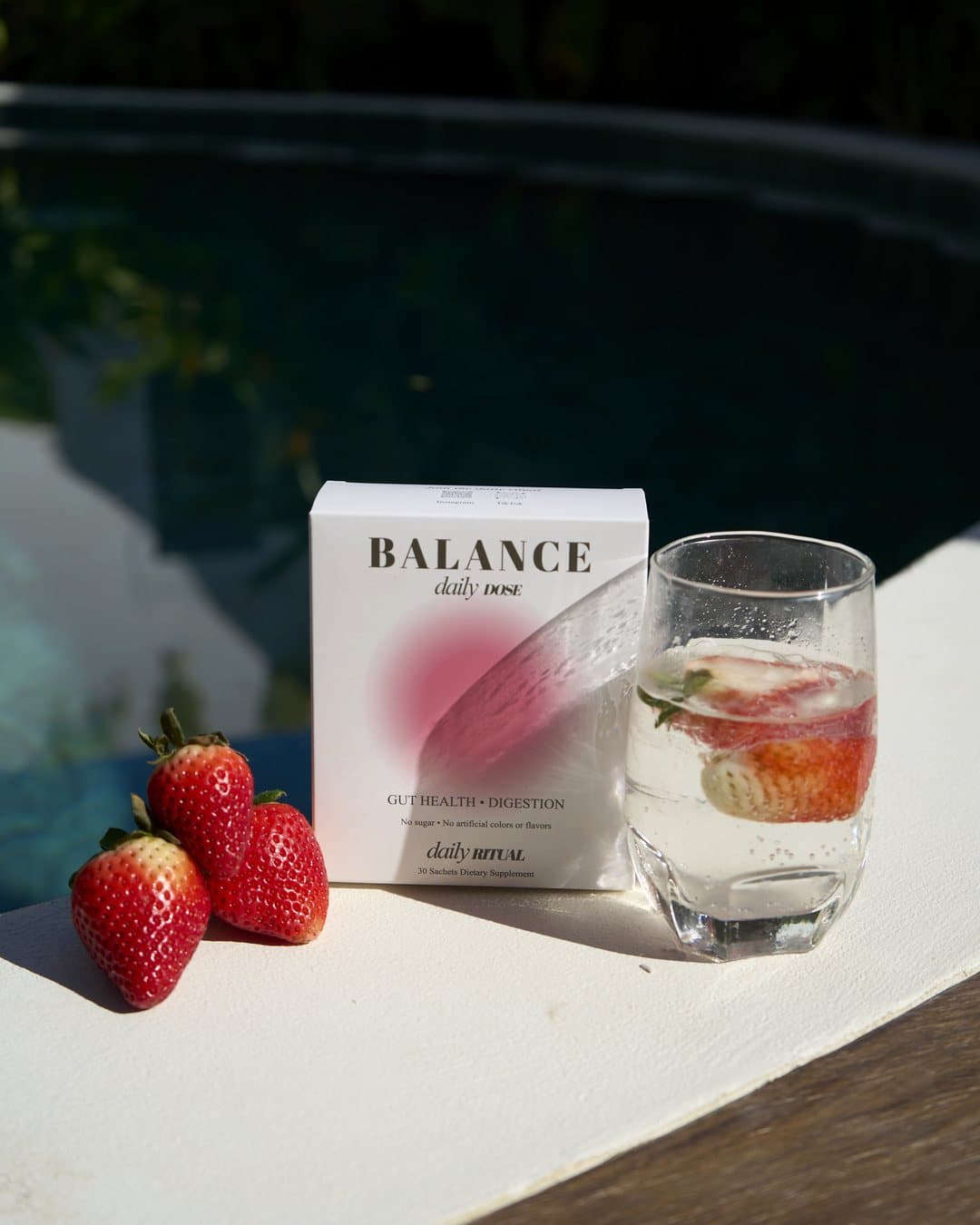BALANCE Daily Dose with strawberries